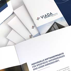 Imagebroschüre und neues Signet für IT-Unternehmen VIADA aus Dortmund