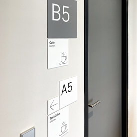 Signaletik und Branding für SEB Office in Frankfurt/Main