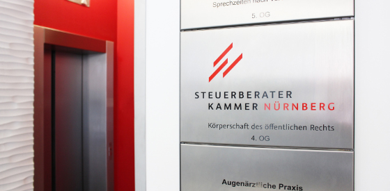 Umsetzung eines neuen Corporate Designs der Steuerberaterkammer in Nürnberg