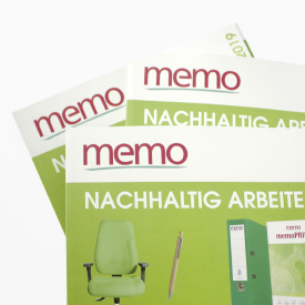 Katalogseitenlayout für die memo AG